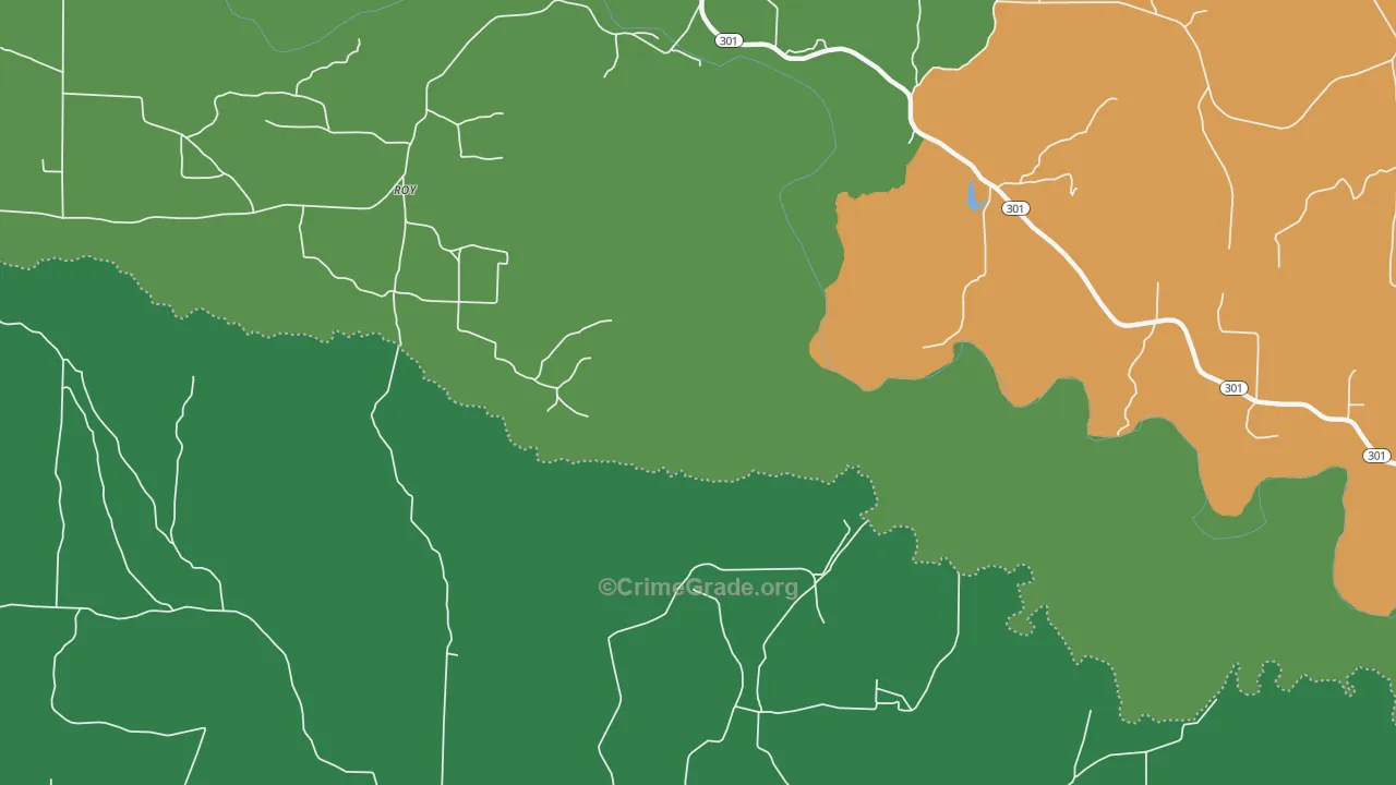 Roy, AR Map of Burglary Rates