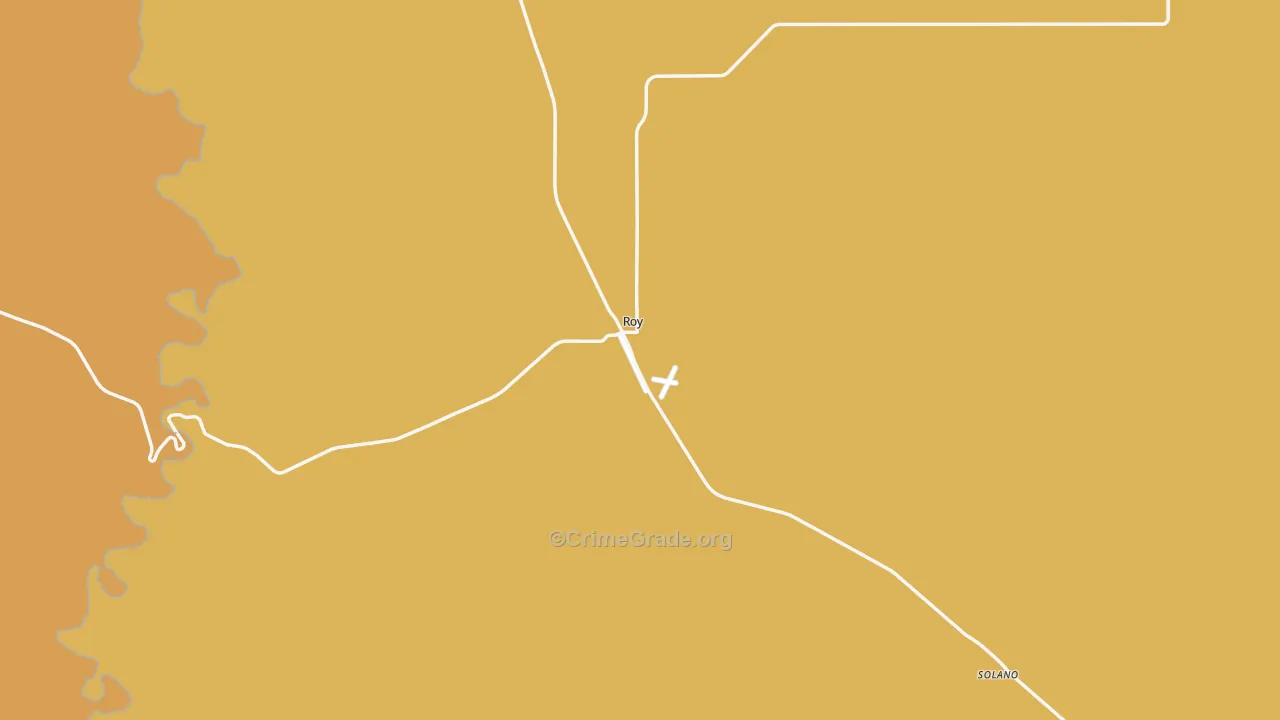 Roy, NM Map of Burglary Rates