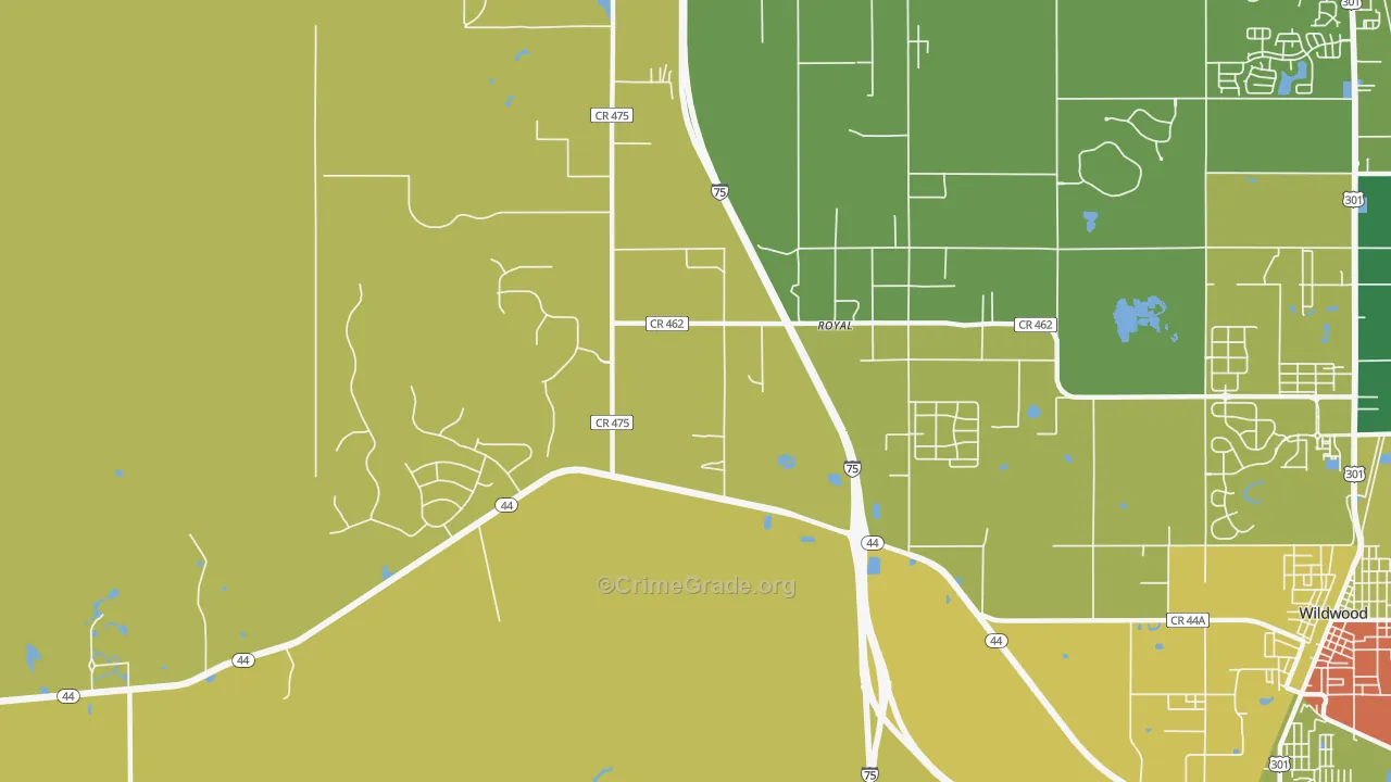 Royal, FL Map of Burglary Rates