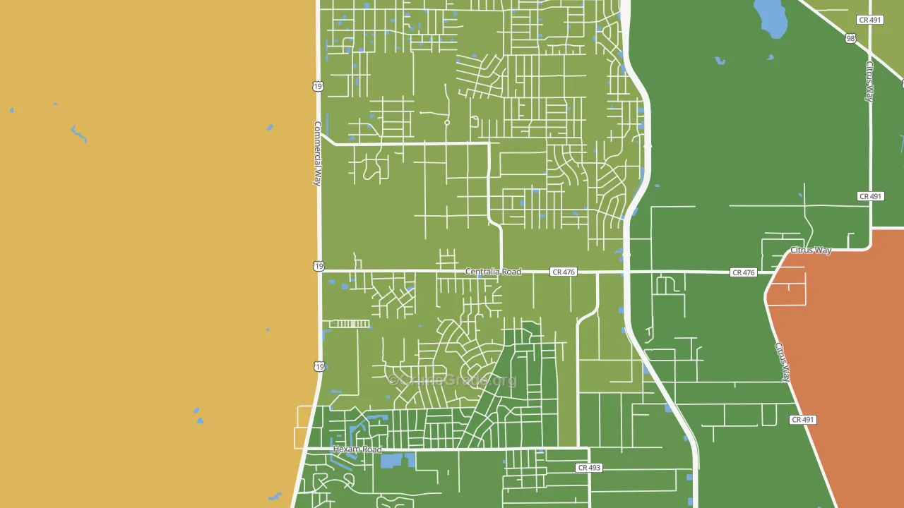 Royal Highlands, Brooksville, FL Map of Burglary Rates