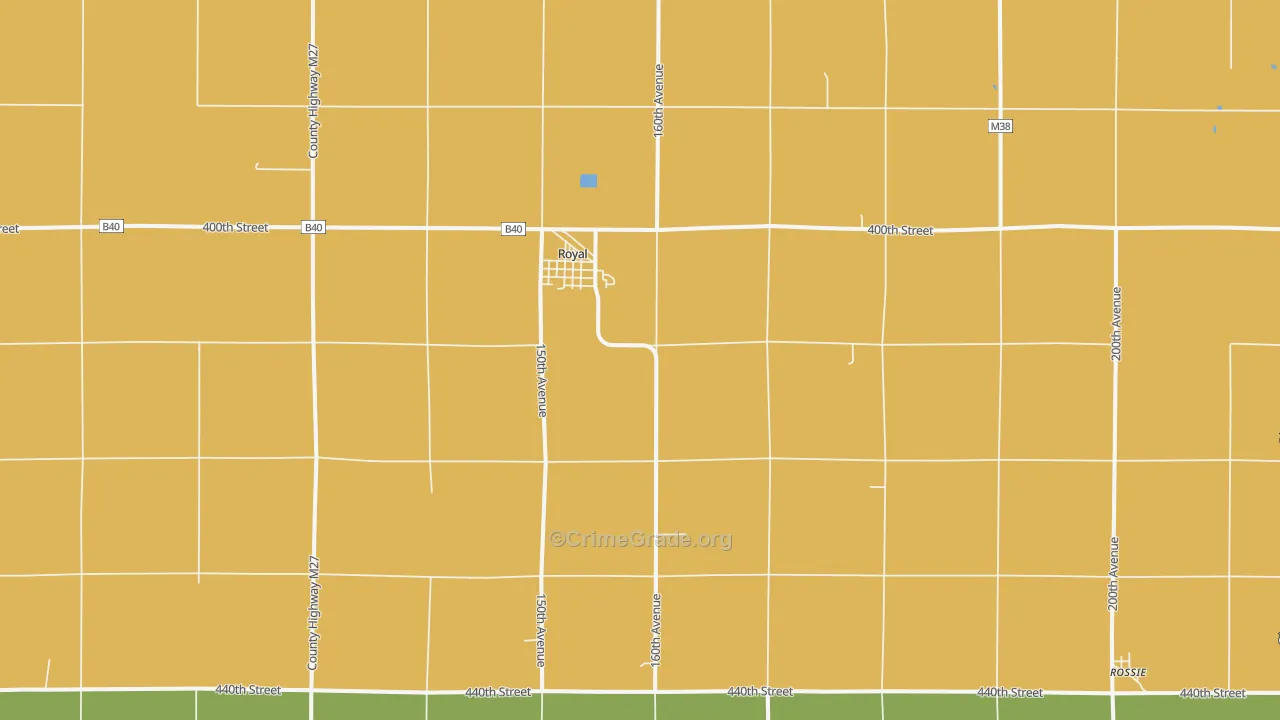 Royal, IA Map of Burglary Rates