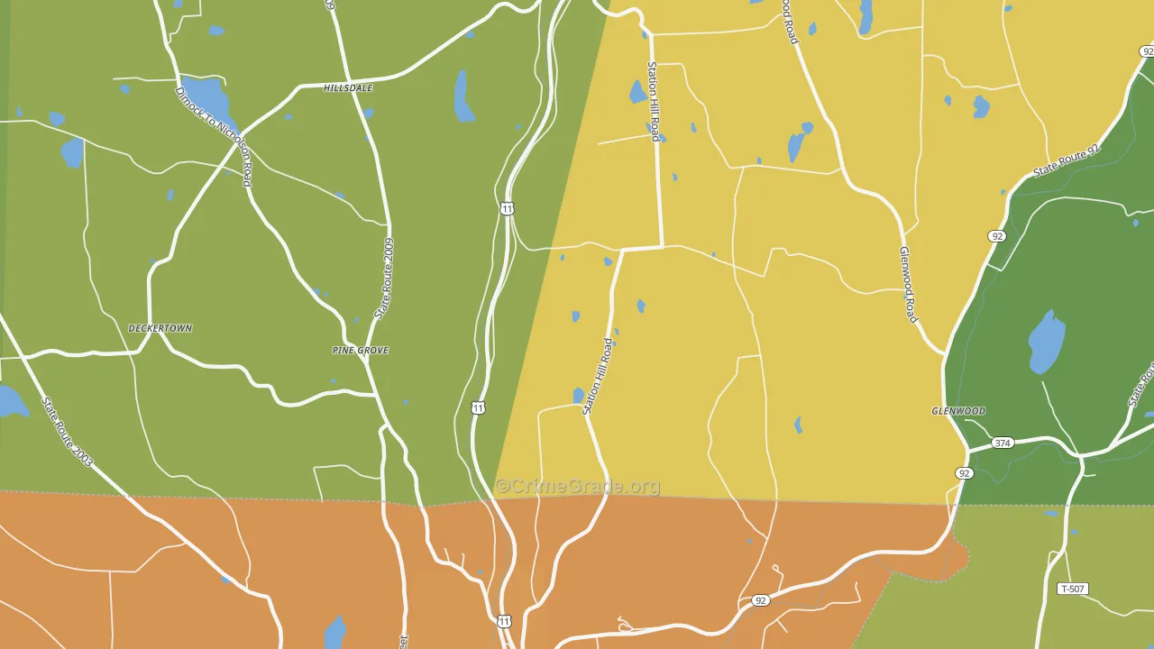 Royal, PA Map of Burglary Rates