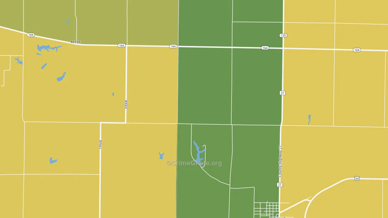 Rozetta, IL Map of Burglary Rates