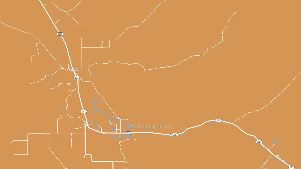 Ruby, MT Map of Burglary Rates