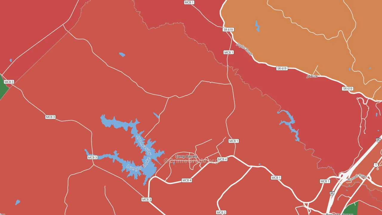 Ruby, VA Map of Burglary Rates