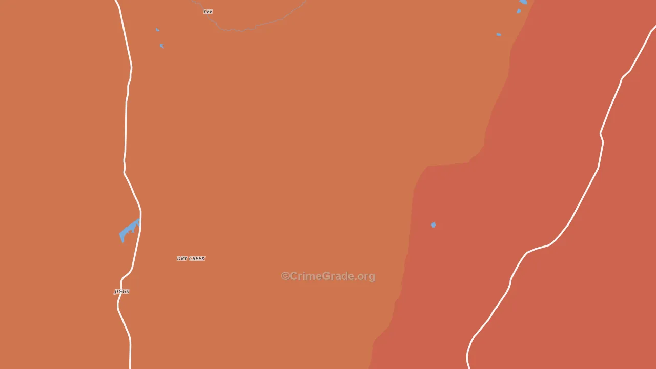 Ruby Valley, NV Map of Burglary Rates