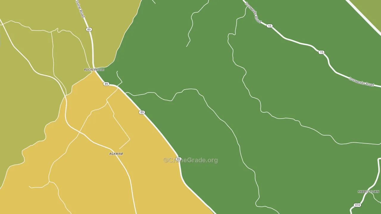 Ruckerville, KY Map of Burglary Rates