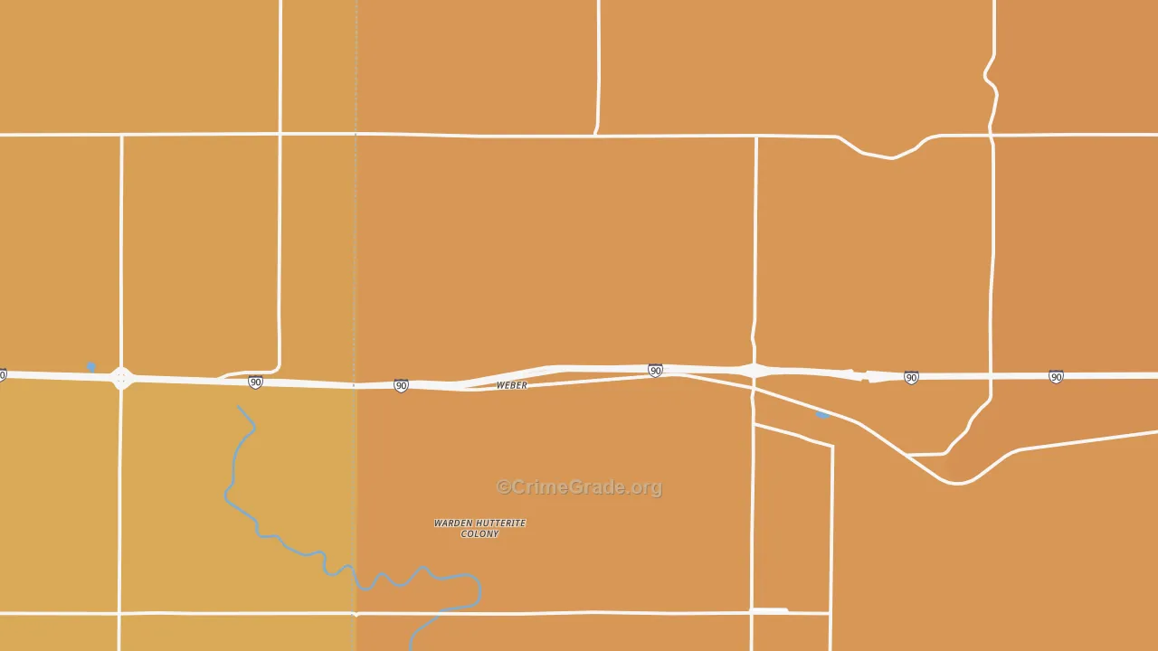Ruff, WA Map of Burglary Rates