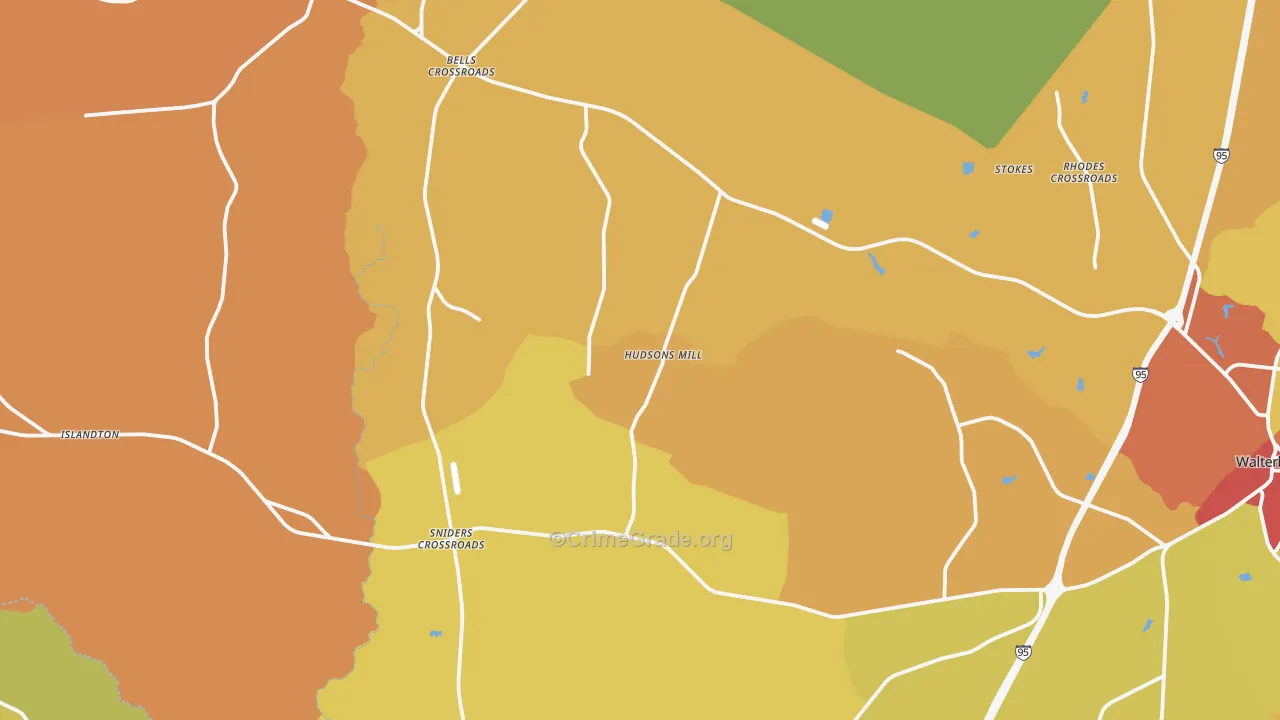Ruffin, SC Map of Burglary Rates