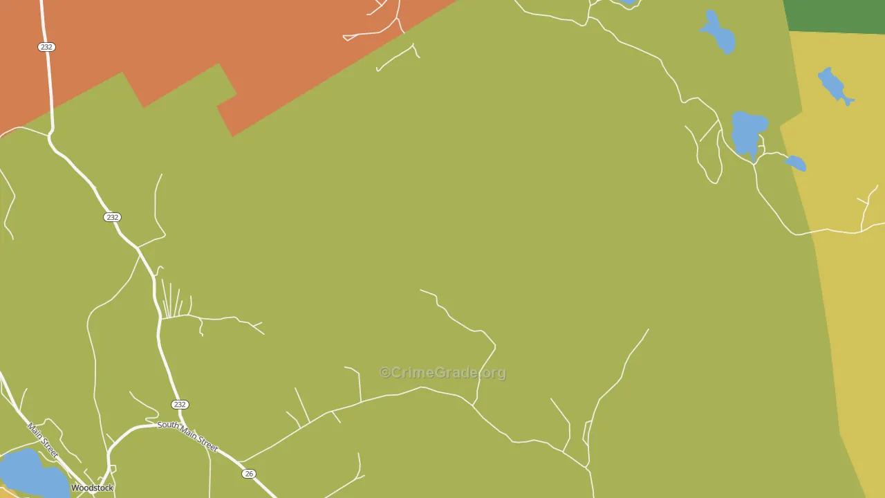 Rumford Corner, ME Map of Burglary Rates