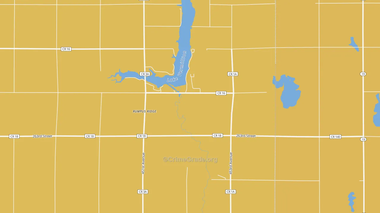 Rumpus Ridge, SD Map of Burglary Rates