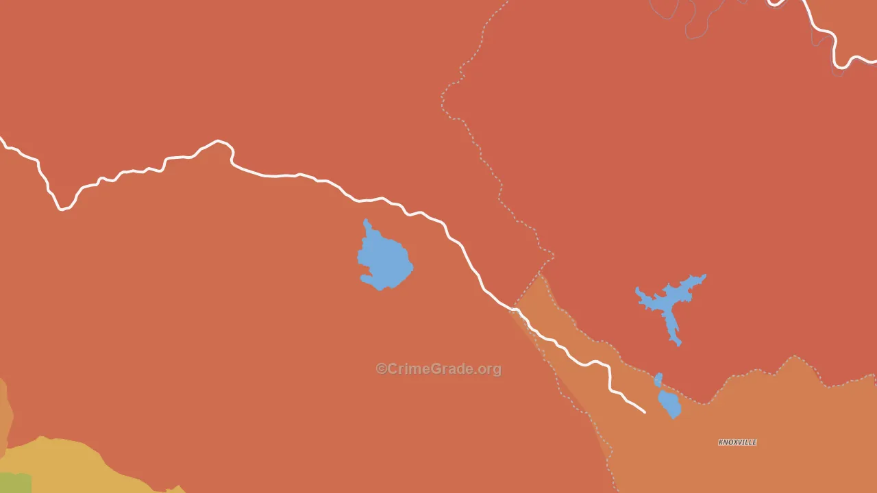 Rumsey, CA Map of Burglary Rates