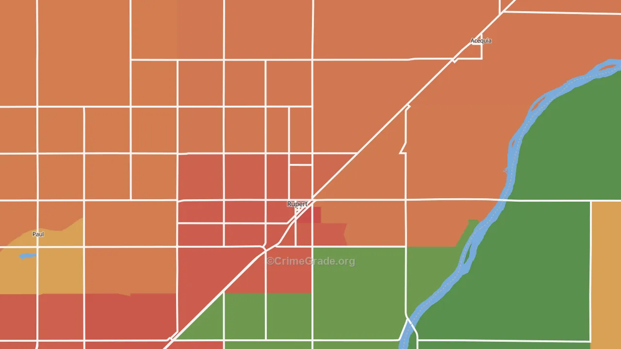 Rupert, ID Map of Burglary Rates