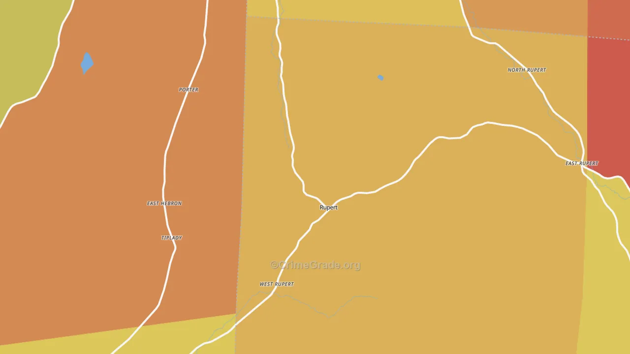 Rupert, VT Map of Burglary Rates