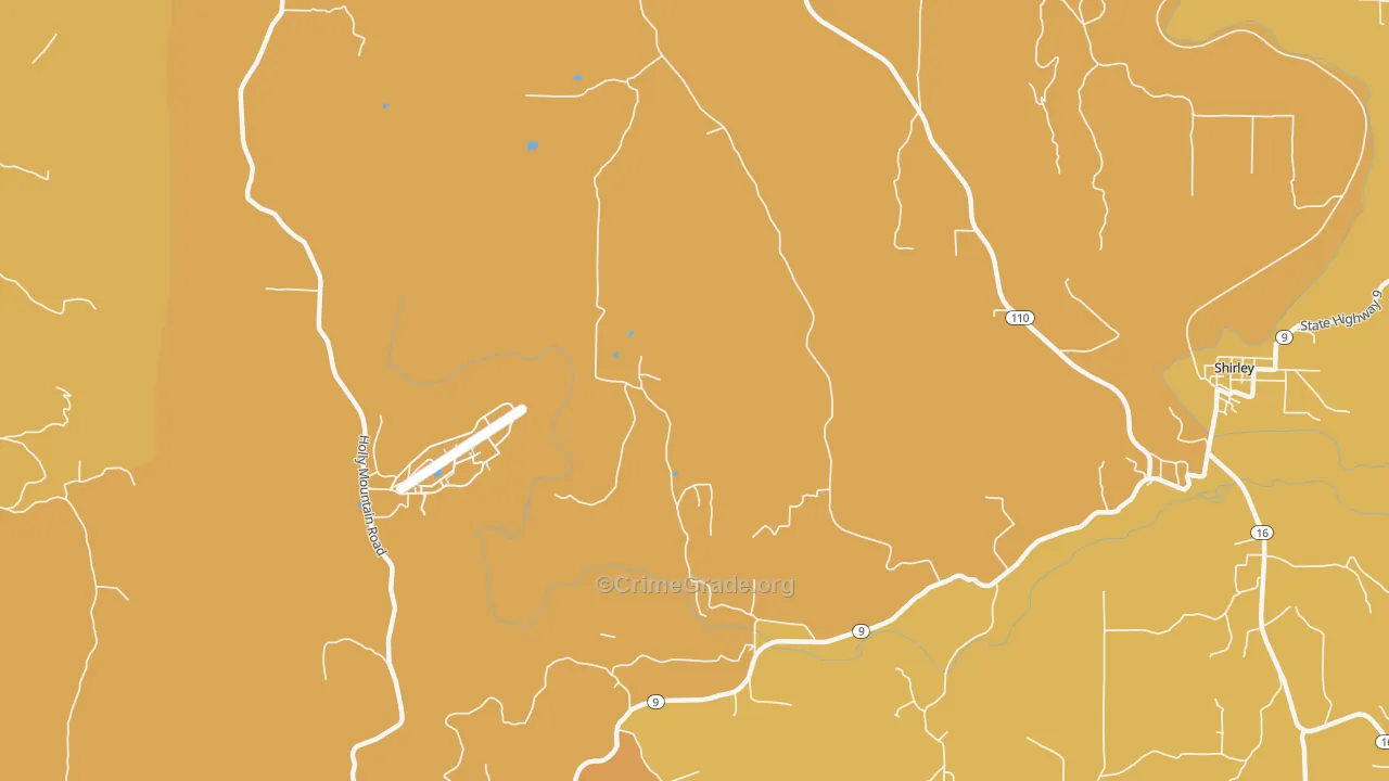 Rushing, AR Map of Burglary Rates