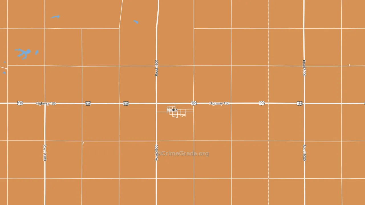 Ruskin, NE Map of Burglary Rates