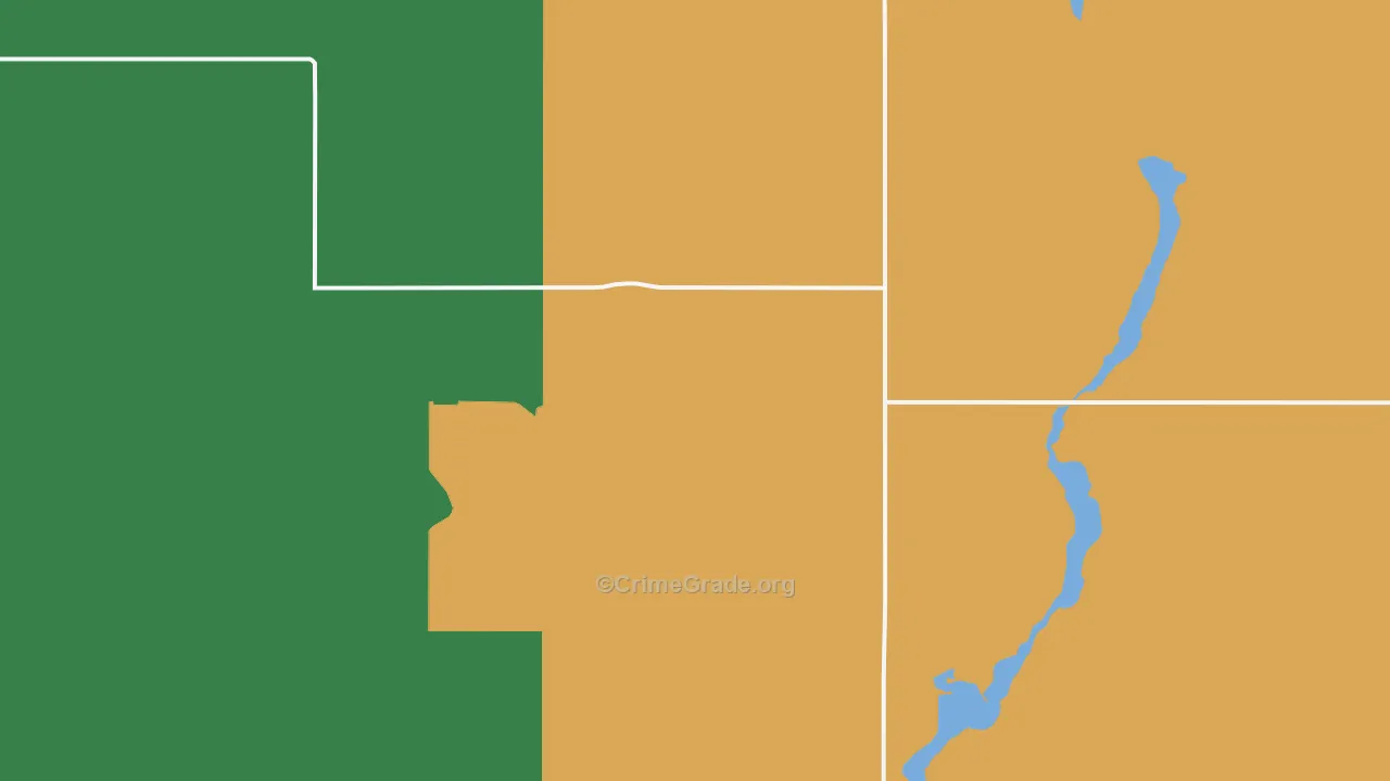 Ruso, ND Map of Burglary Rates