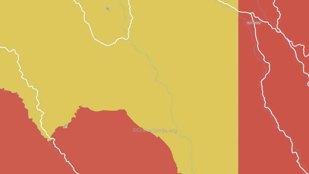 Ruth, CA Map of Burglary Rates