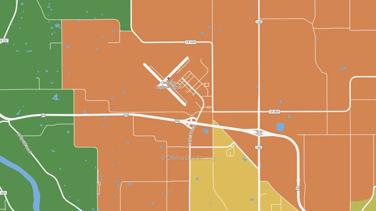 Rutledge, IA Map of Burglary Rates
