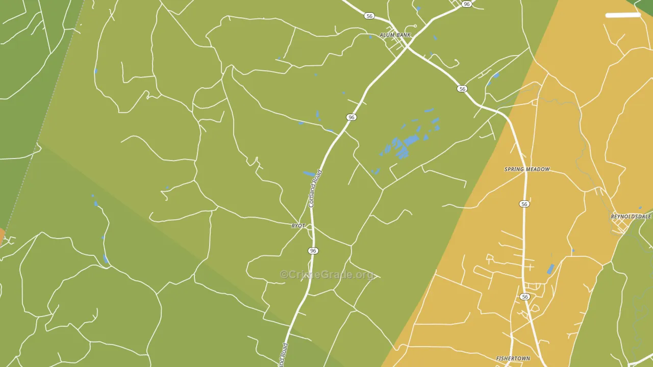 Ryot, PA Map of Burglary Rates