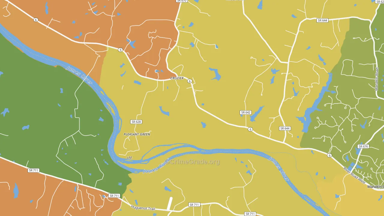 Sabot, VA Map of Burglary Rates