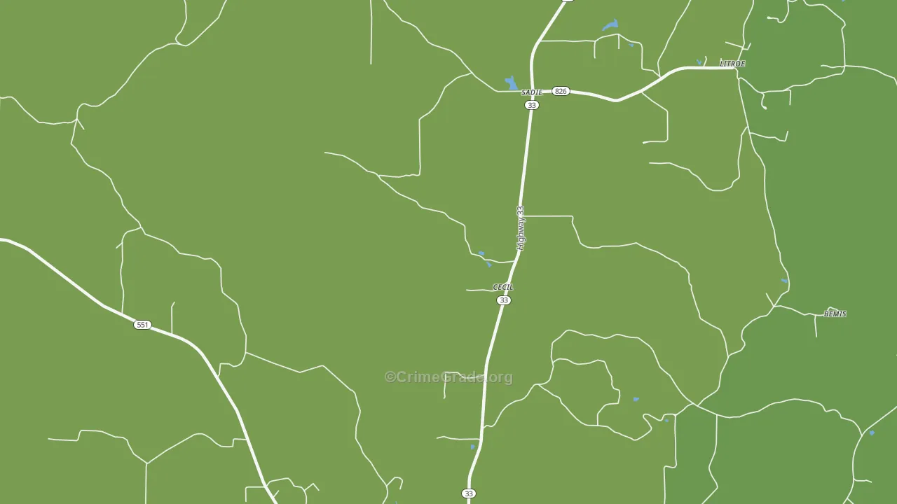 Sadie, LA Map of Burglary Rates