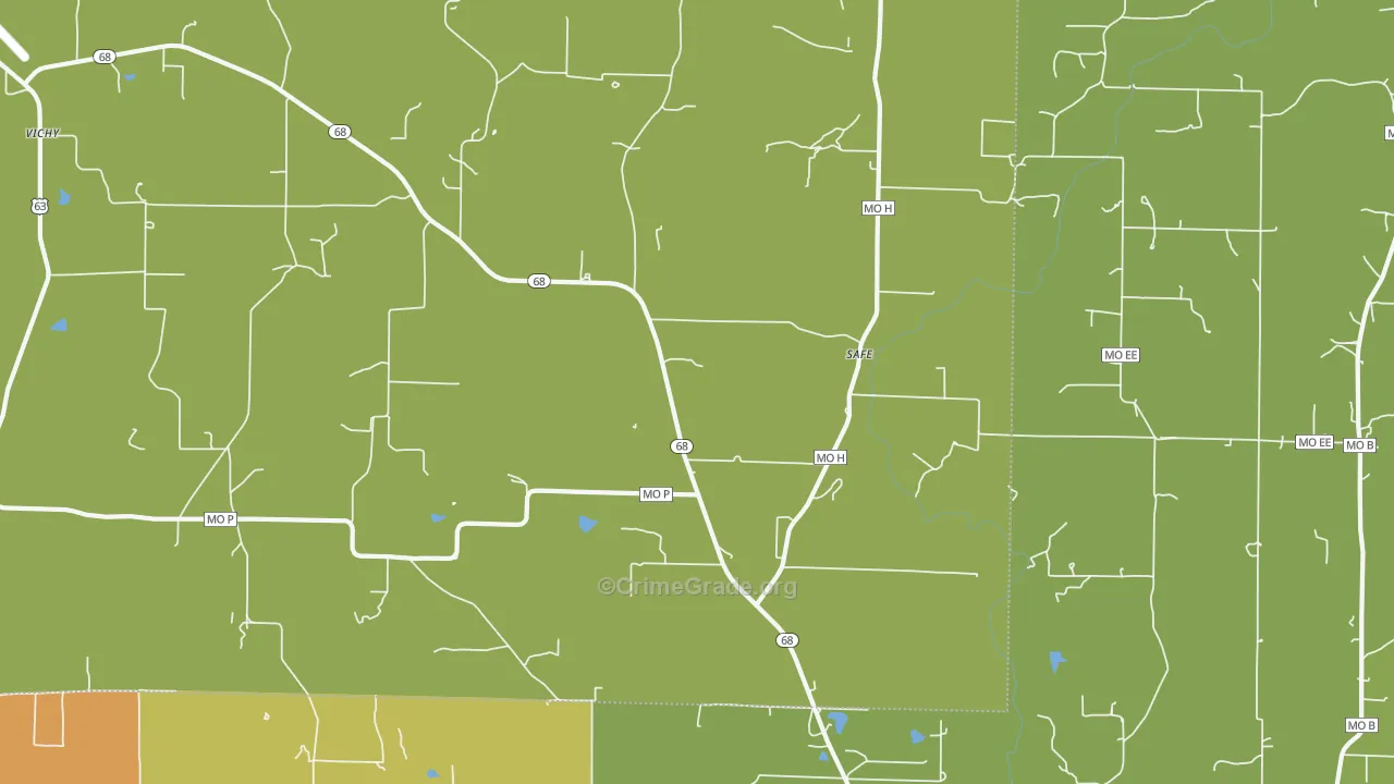 Safe, MO Map of Burglary Rates