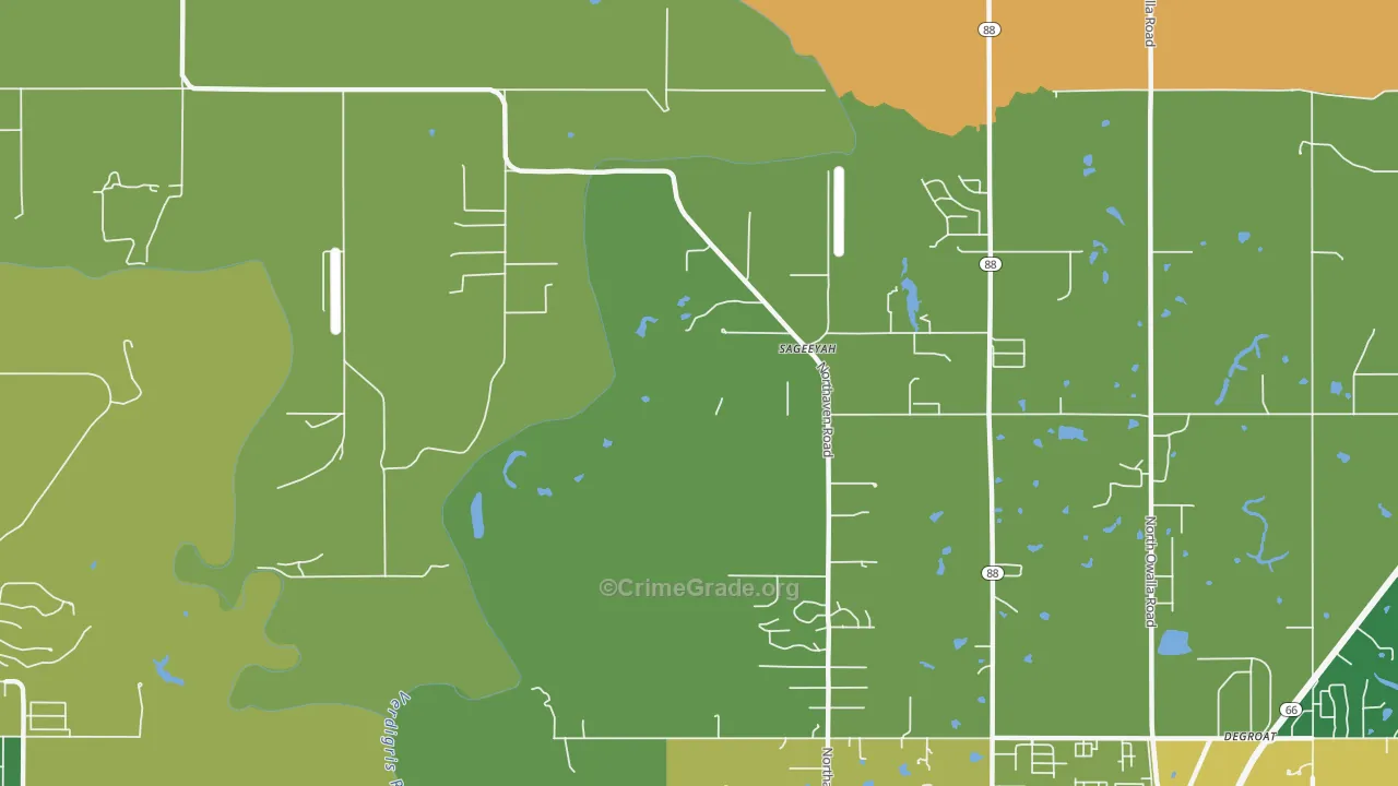 Sageeyah, OK Map of Burglary Rates