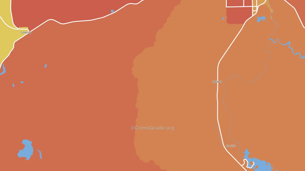 Salado, AZ Map of Burglary Rates