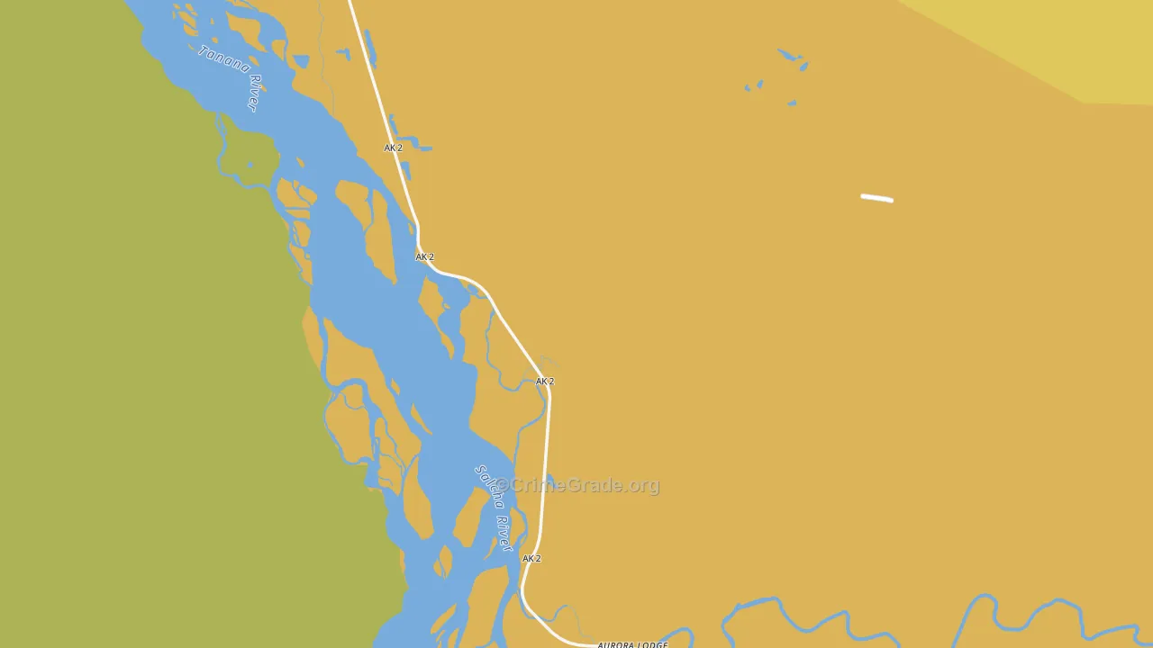 Salcha, AK Map of Burglary Rates