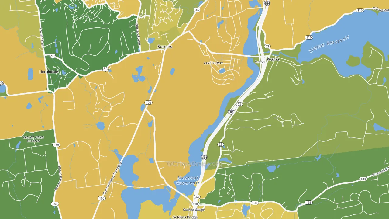 Salem Center, NY Map of Burglary Rates