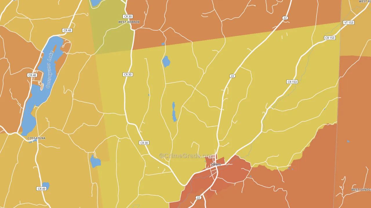 Salem, NY Map of Burglary Rates