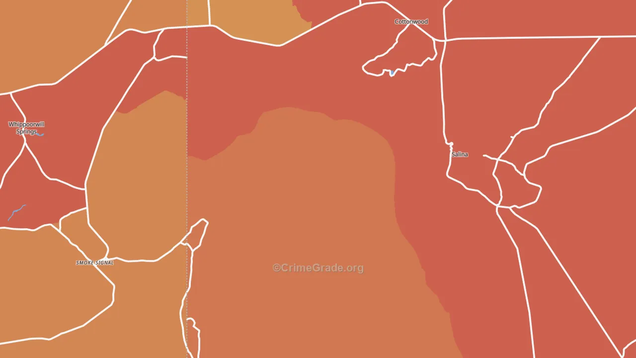 Salina, AZ Map of Burglary Rates