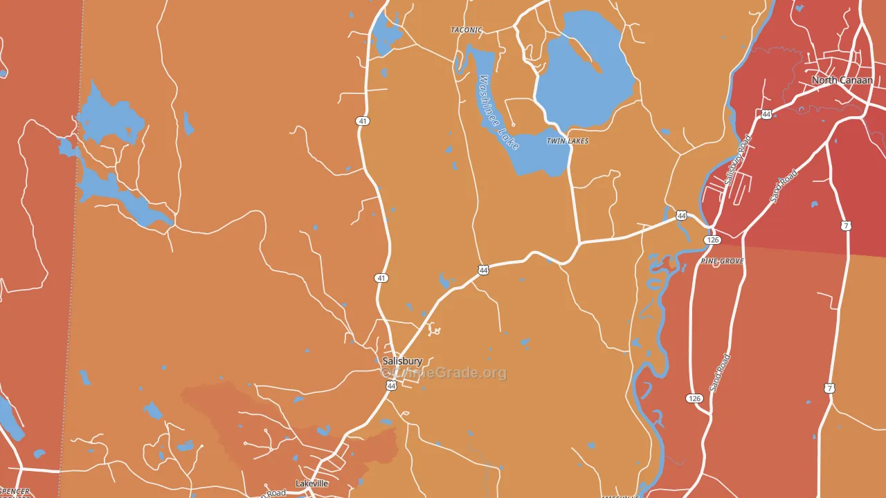 Salisbury, CT Map of Burglary Rates