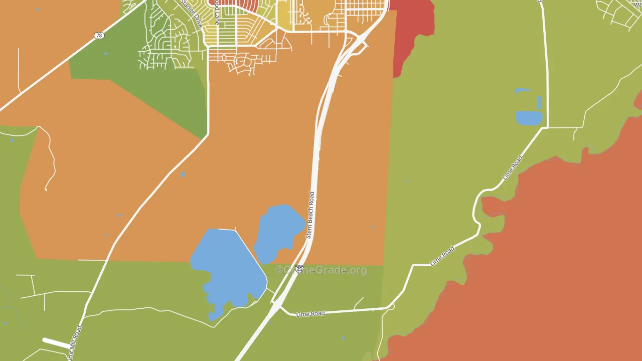 Salt Creek, CO Map of Burglary Rates