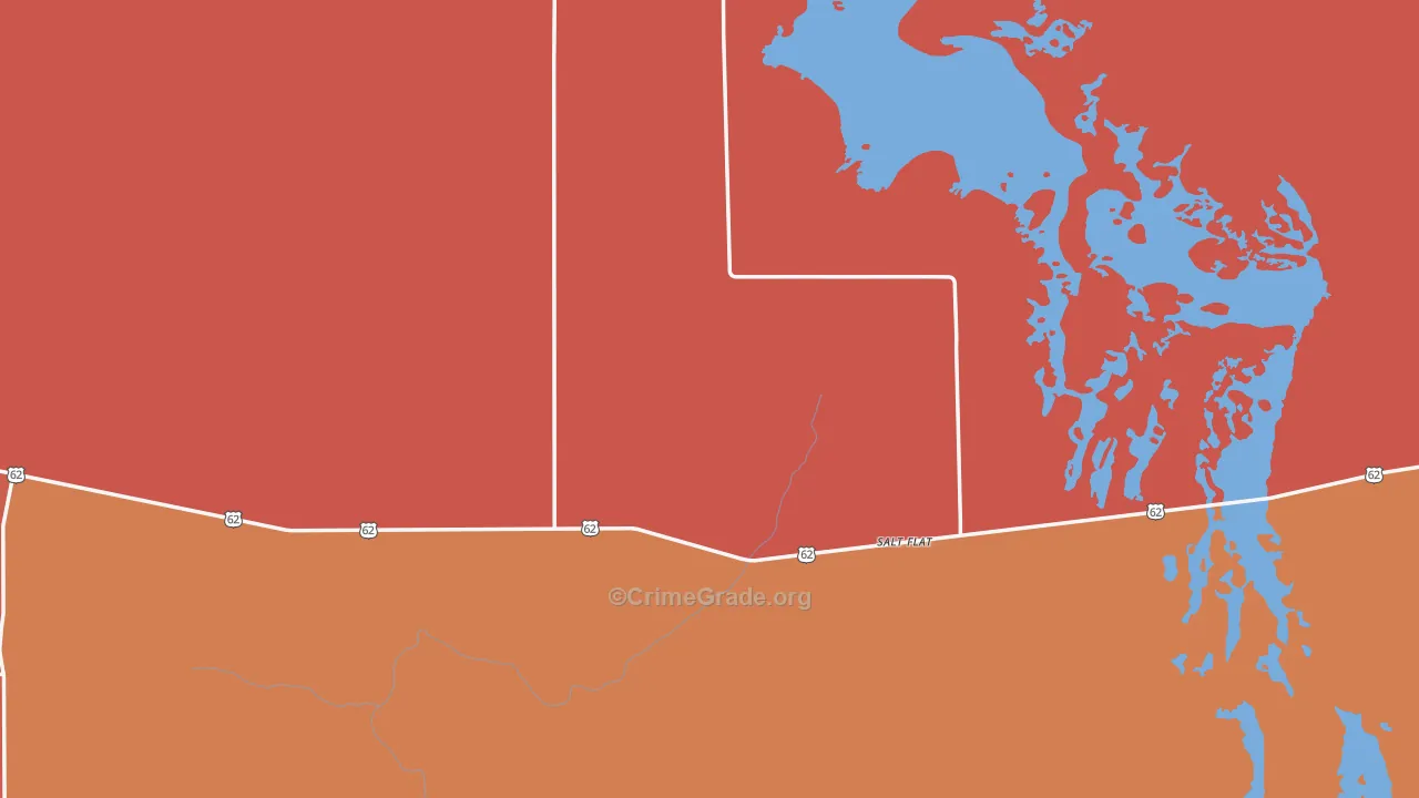 Salt Flat, TX Map of Burglary Rates