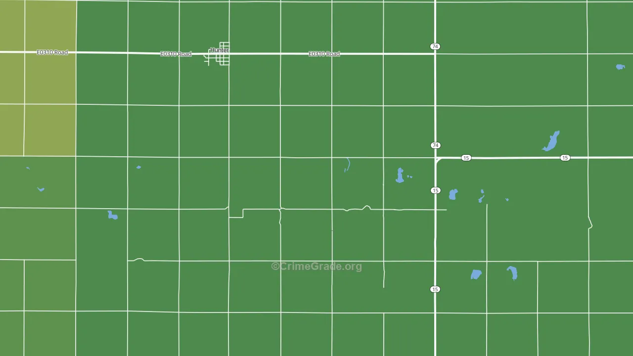 Salt Fork, OK Map of Burglary Rates