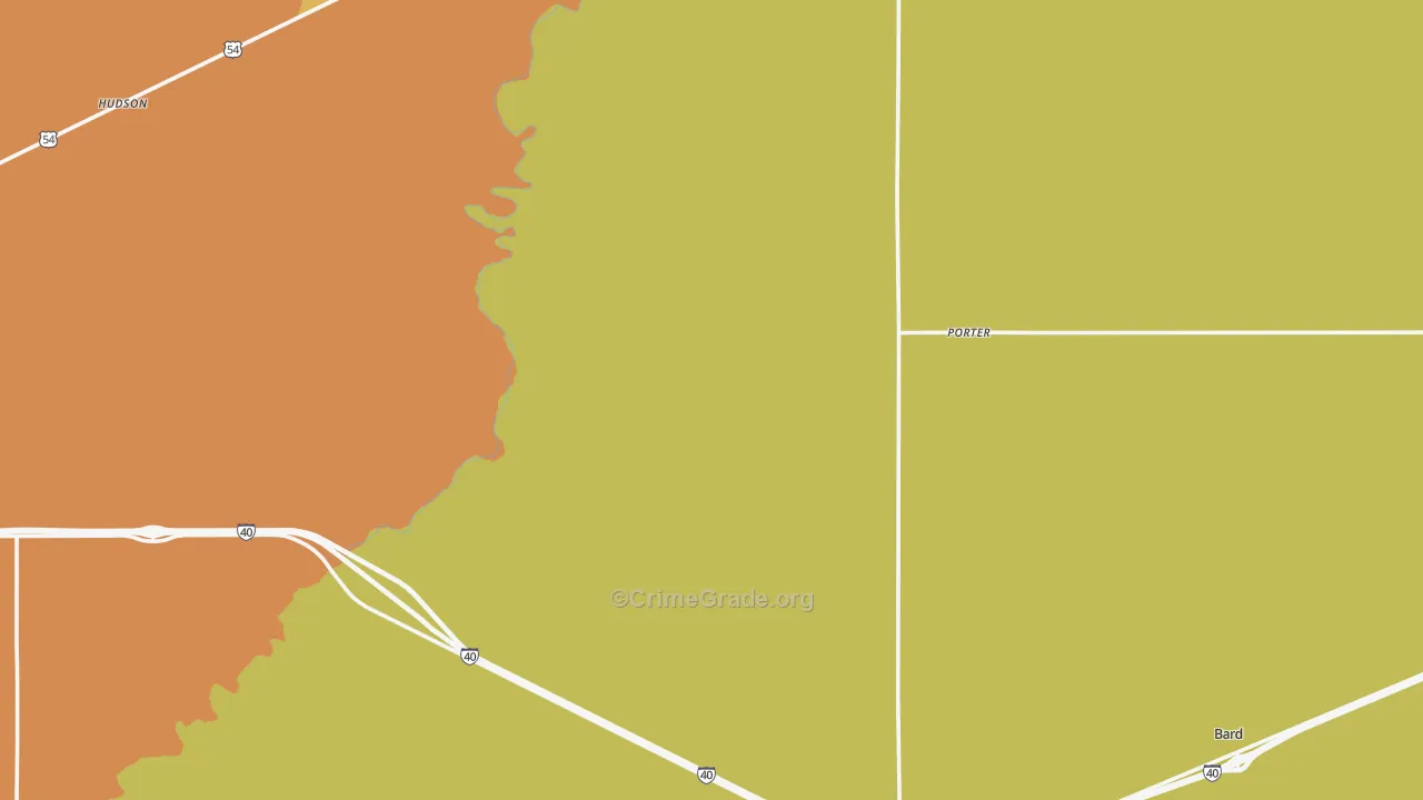 San Jon, NM Map of Burglary Rates