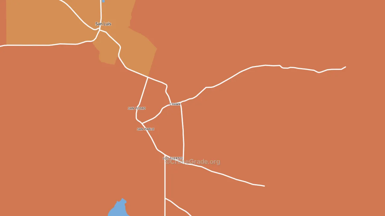 San Pablo, CO Map of Burglary Rates