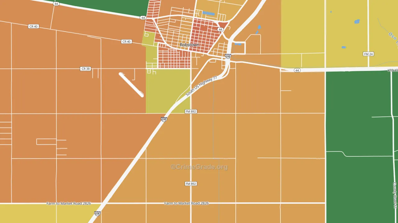 San Pedro, TX Map of Burglary Rates