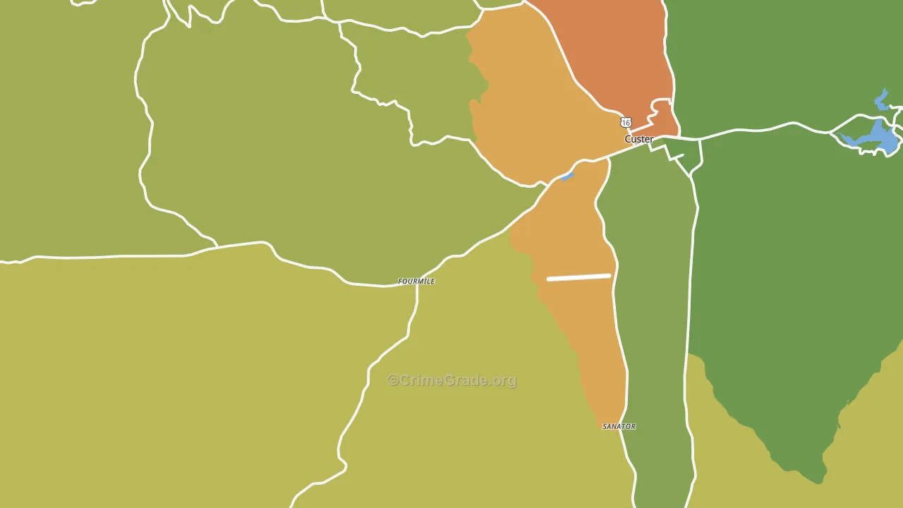 Sanator, SD Map of Burglary Rates