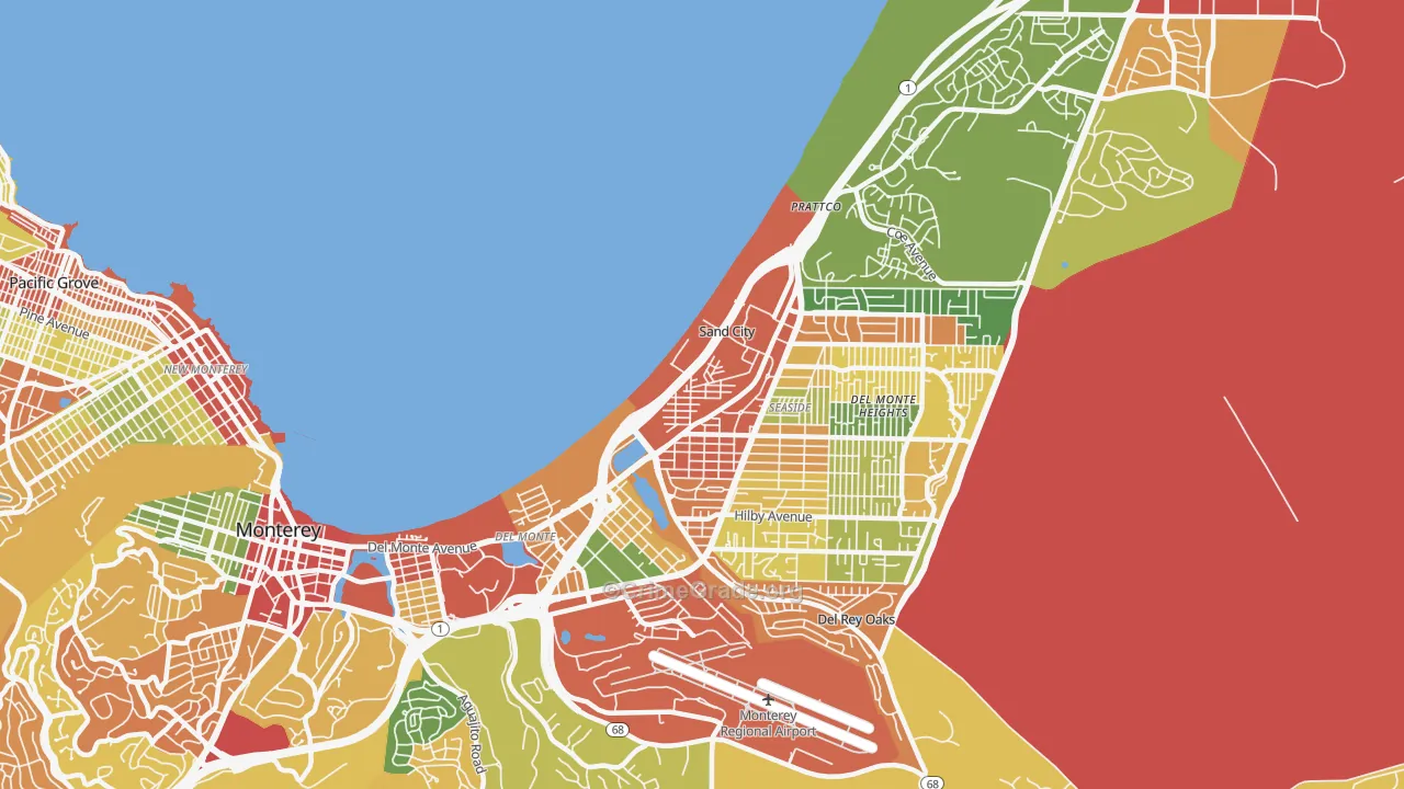 Sand City, CA Map of Burglary Rates