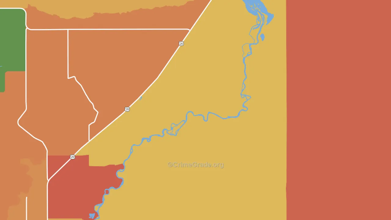 Sand Draw, WY Map of Burglary Rates