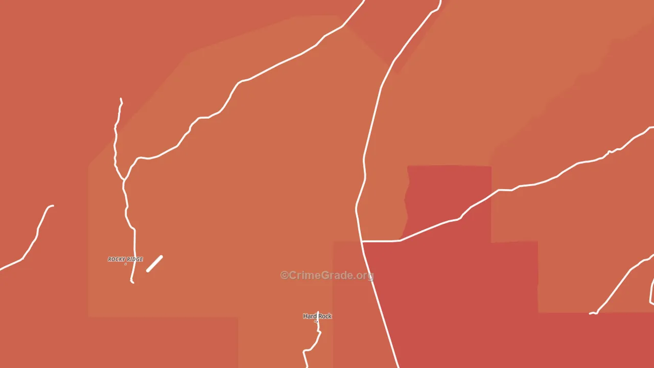 Sand Springs, AZ Map of Burglary Rates