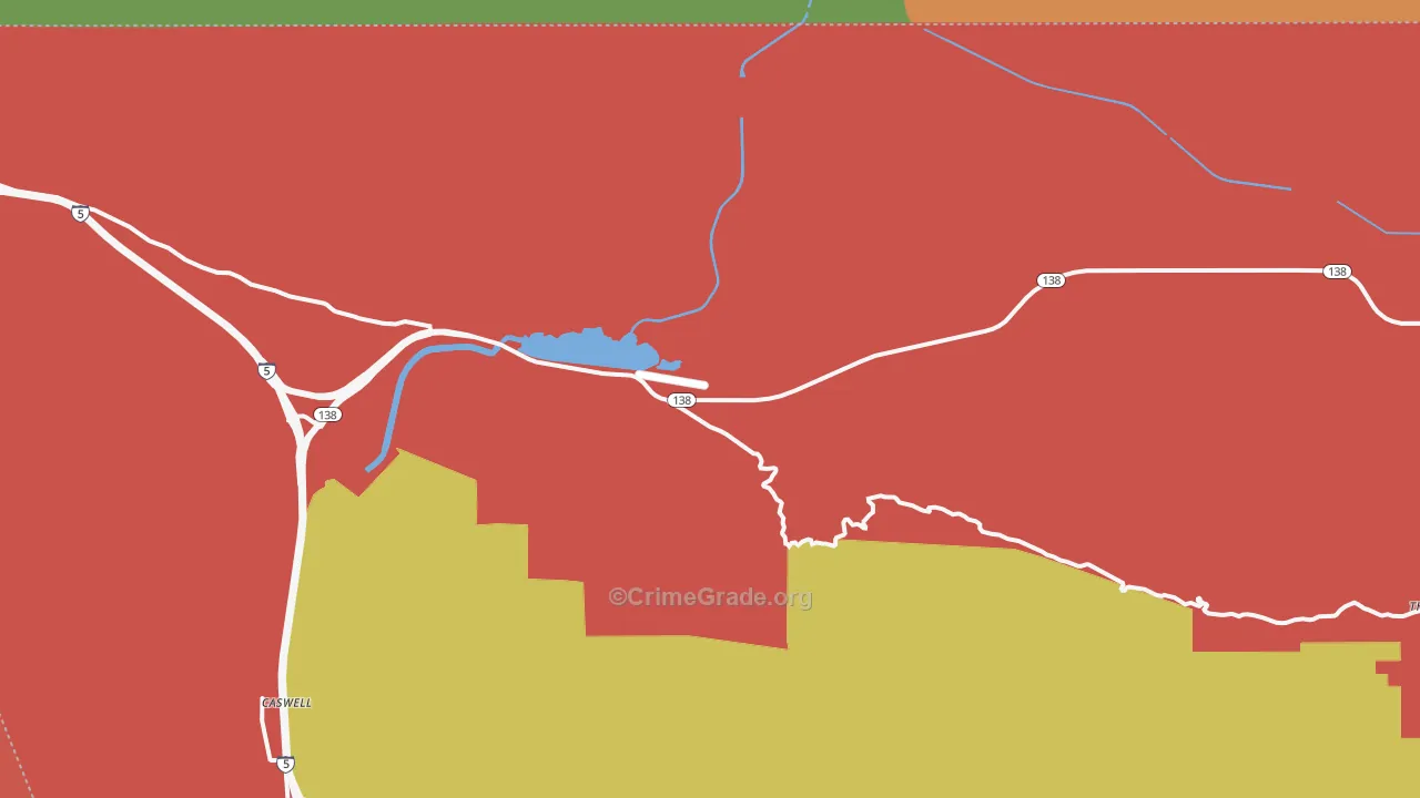 Sandberg, CA Map of Burglary Rates