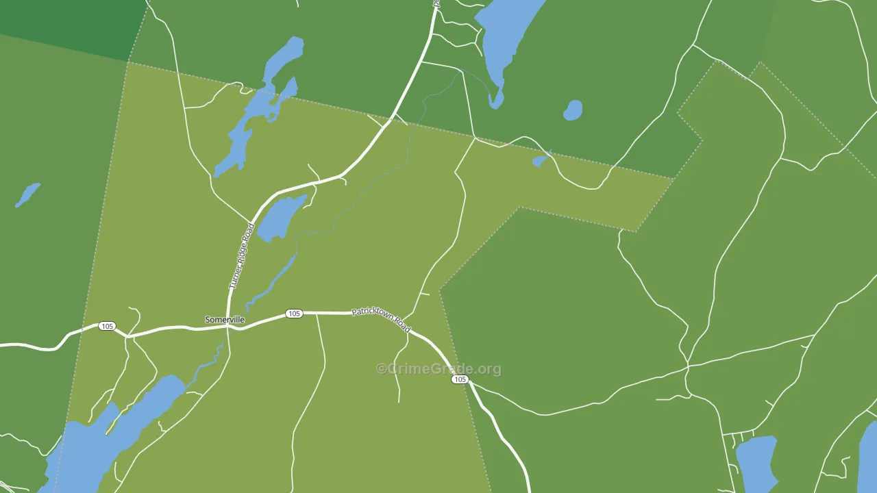 Sandhill Corner, ME Map of Burglary Rates