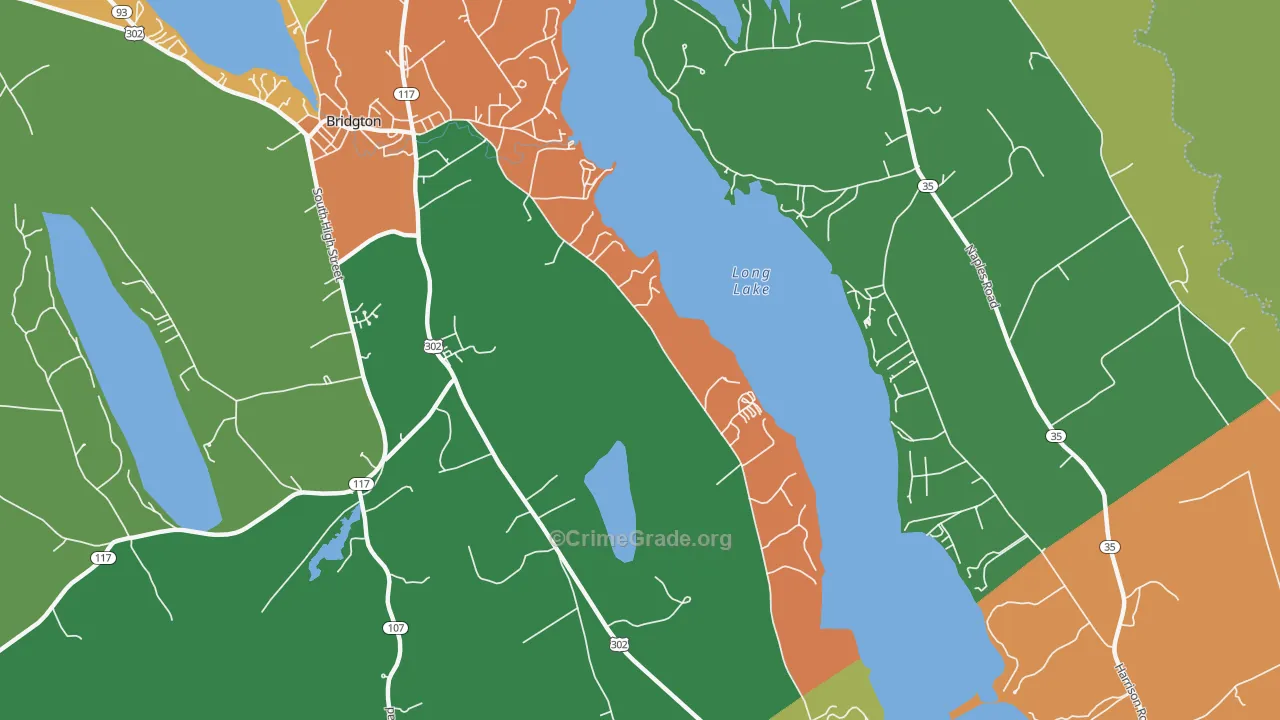 Sandy Creek, ME Map of Burglary Rates