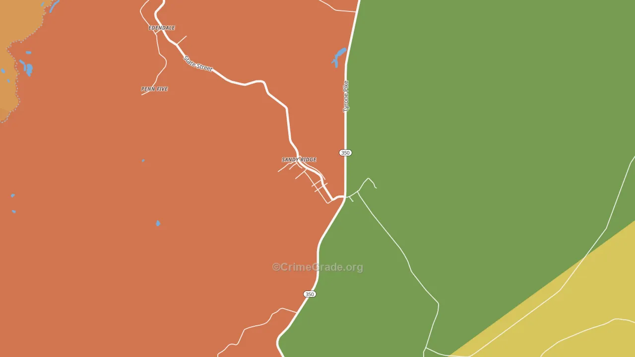 Sandy Ridge, PA Map of Burglary Rates