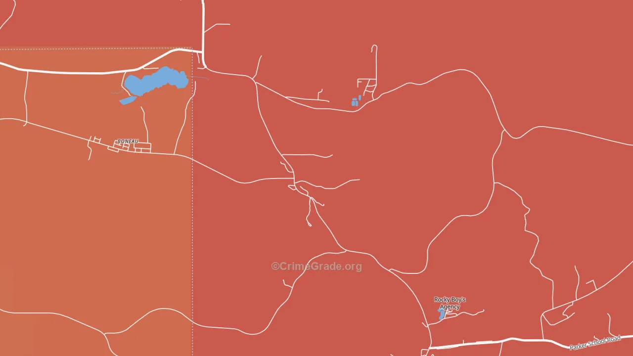 Sangrey, MT Map of Burglary Rates