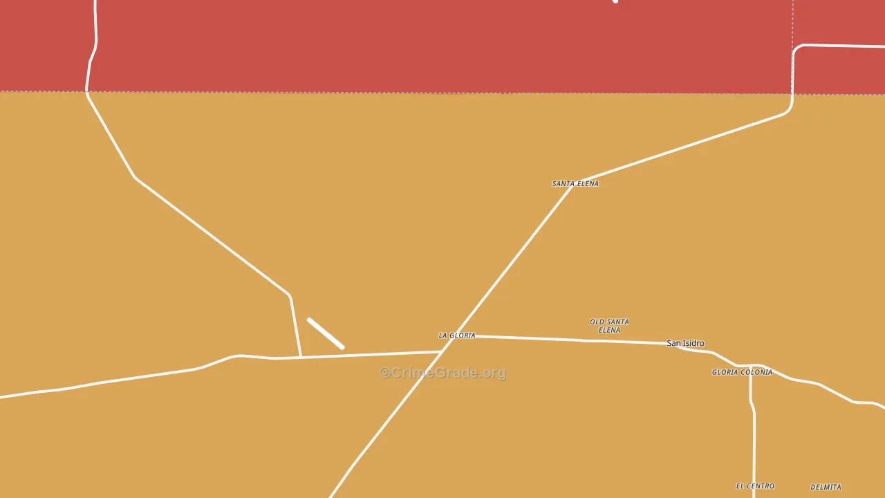 Santa Elena, TX Map of Burglary Rates